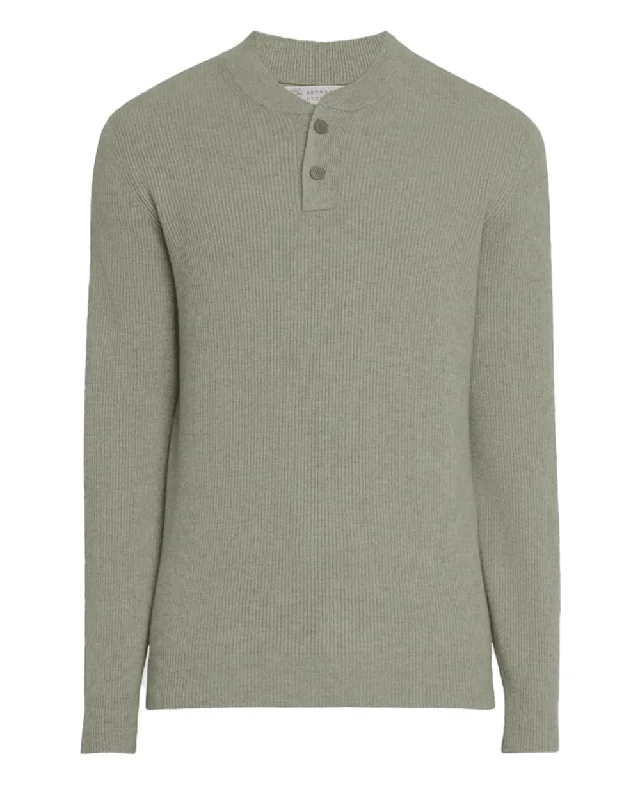 Special Price Olive Green Cashmere Henley