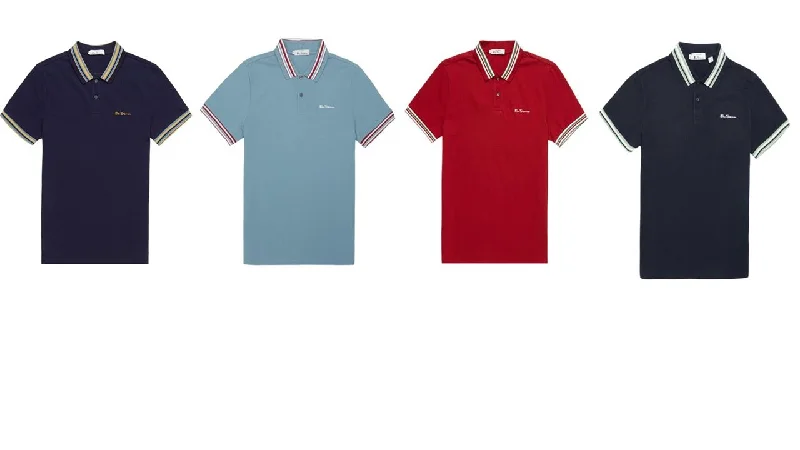 Sale Alert Ben Sherman House Collar Short Sleeve Polo Shirt For Mens (0070758) in Two Colors, 2XL-5XL