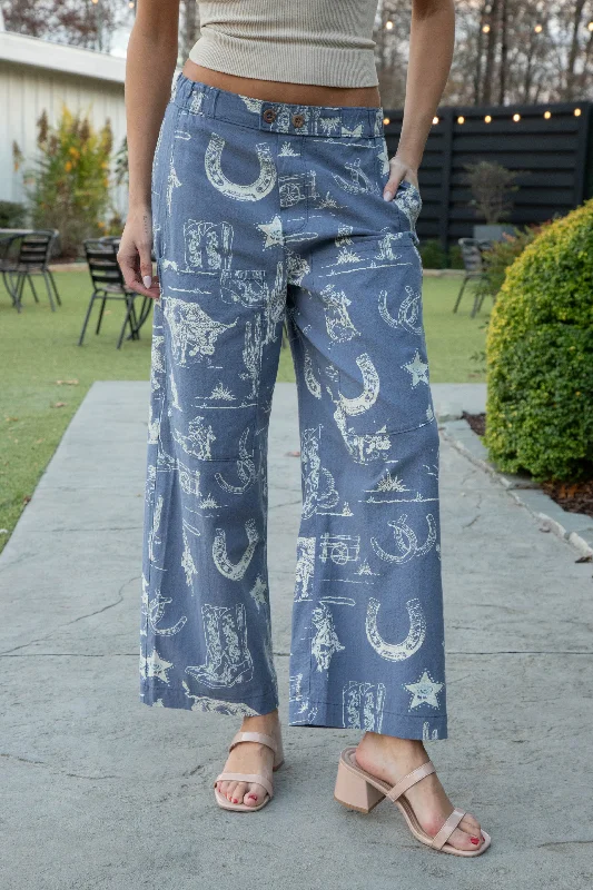 Weekend Deal Seaside Pull-On Pant, Indigo Combo-Rodeo | Free People