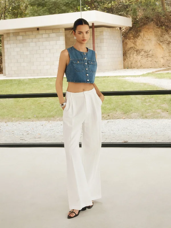 Weekend Savings Spree Minimalism Wide Graceful Leg Pants