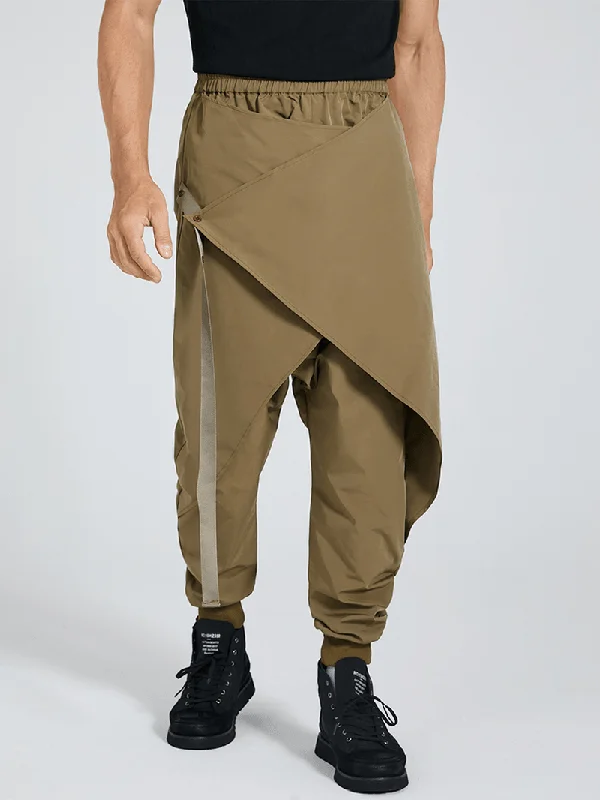 Weekend Savings Bonanza Male Fashion Patchwork Dropped Crotch Pants
