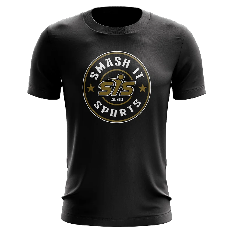 Unmissable Offer Smash It Sports Short Sleeve Shirt - Emblem (Black/Vegas Gold)