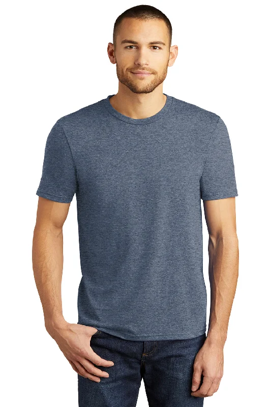 Value Pack District Mens Perfect Tri Short Sleeve Crewneck T-Shirt - Navy Blue Frost