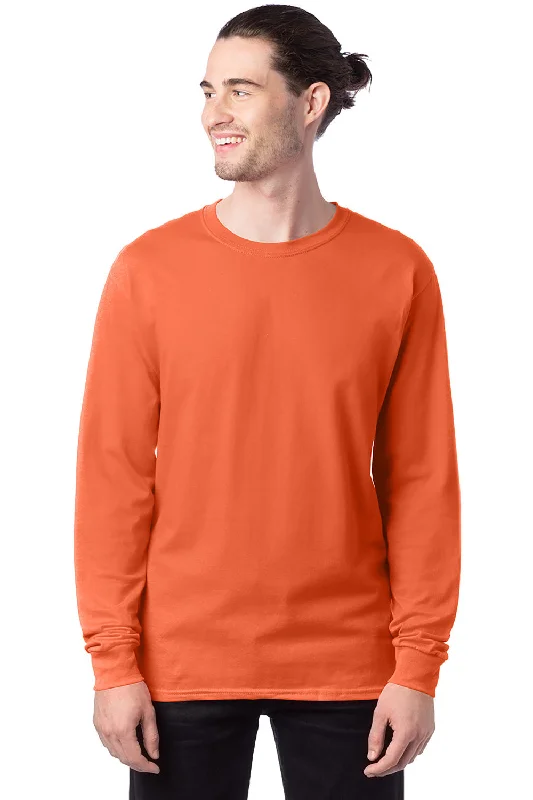 Super Sale Hanes Mens ComfortSoft Long Sleeve Crewneck T-Shirt - Texas Orange