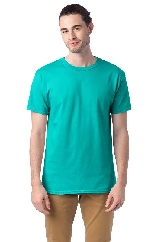 Amazing Value Hanes Mens ComfortSoft Short Sleeve Crewneck T-Shirt - Athletic Teal Green