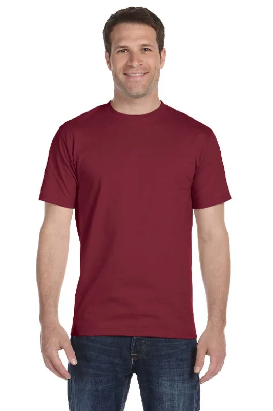 Year-End Deals Hanes Mens Beefy-T Short Sleeve Crewneck T-Shirt - Cardinal Red - Closeout