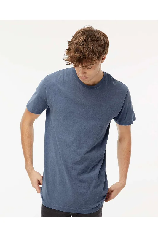 Limited Edition M&O Mens Vintage Garment Dyed Short Sleeve Crewneck T-Shirt - Blue Jean