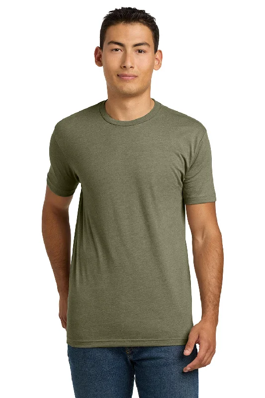 New Markdowns Next Level Mens CVC Jersey Short Sleeve Crewneck T-Shirt - Light Olive