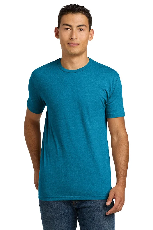 Lowest Price Next Level Mens CVC Jersey Short Sleeve Crewneck T-Shirt - Turquoise Blue