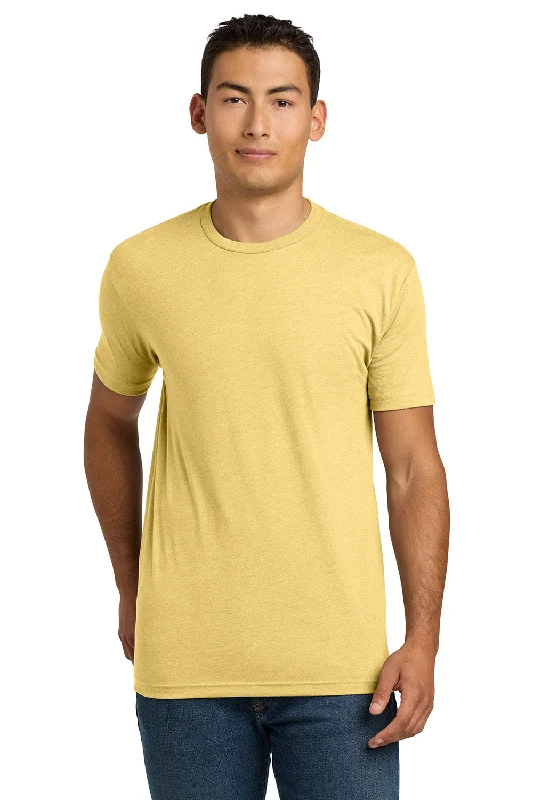 Overstock Next Level Mens CVC Jersey Short Sleeve Crewneck T-Shirt - Banana Cream Yellow