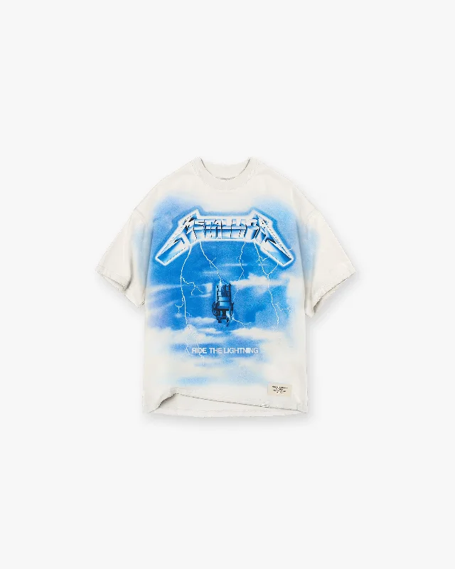 While Supplies Last Represent X Metallica™️ Ride The Lightning T-Shirt - Flat White