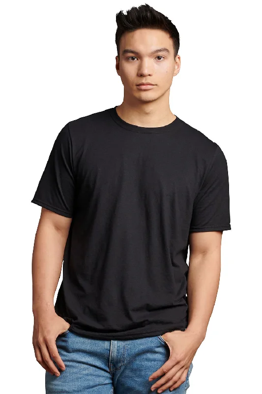 Year-End Sale Russell Athletic Mens Dri-Power Moisture Wicking Performance Short Sleeve Crewneck T-Shirt - Black