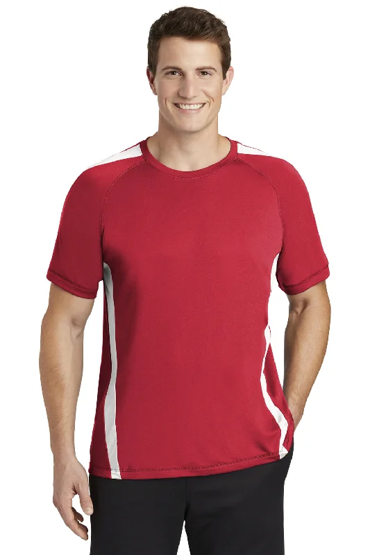 Today Only Sport-Tek Mens Competitor Moisture Wicking Short Sleeve Crewneck T-Shirt - True Red/White Today Only Sport-Tek Mens Competitor Moisture Wicking Short Sleeve Crewneck T-Shirt - True Red/White