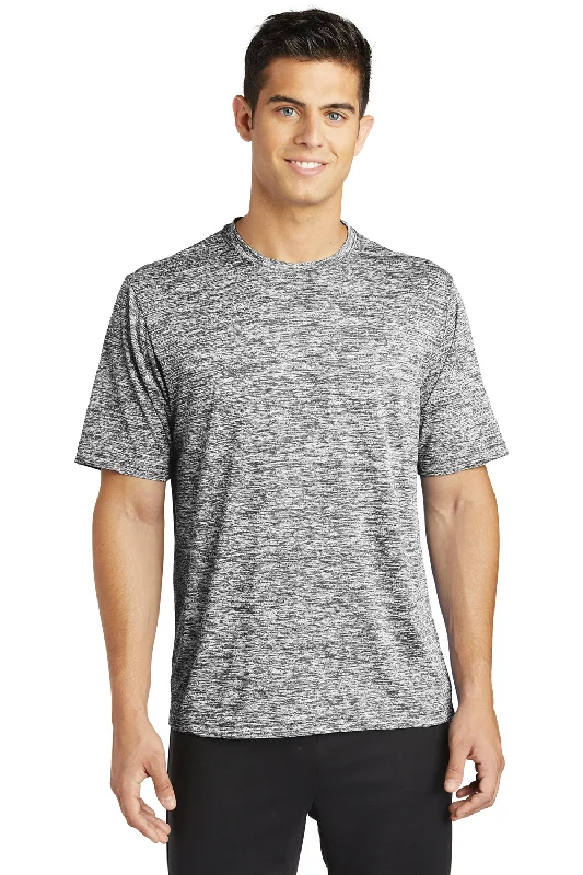 Clearance Sale Sport-Tek Mens Electric Heather Moisture Wicking Short Sleeve Crewneck T-Shirt - Black Electric Clearance Sale Sport-Tek Mens Electric Heather Moisture Wicking Short Sleeve Crewneck T-Shirt - Black Electric