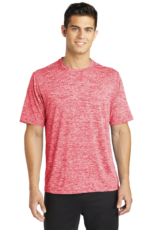 Limited Time Offer Sport-Tek Mens Electric Heather Moisture Wicking Short Sleeve Crewneck T-Shirt - Deep Red Electric Limited Time Offer Sport-Tek Mens Electric Heather Moisture Wicking Short Sleeve Crewneck T-Shirt - Deep Red Electric